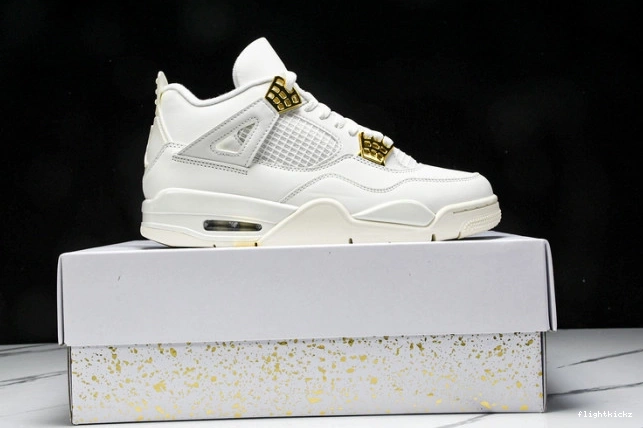 4 Retro Jordan Gold AQ9129-170 Metallic 0907